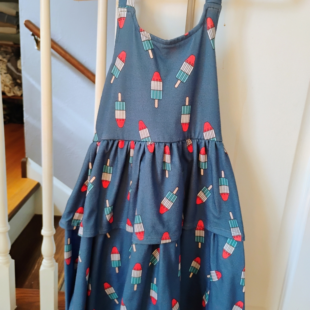 Andy & Evan Pink and Blue Pleated Sundress